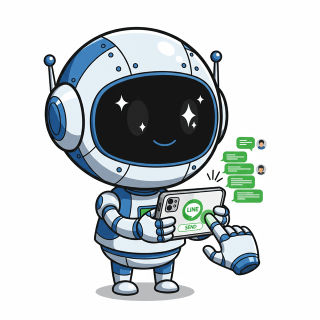 LINE 群發機器人示意圖