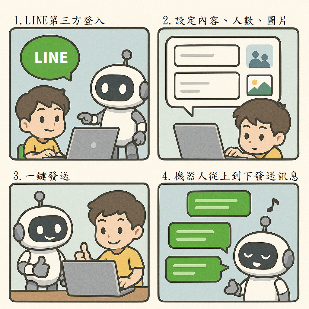 使用教學四格漫畫